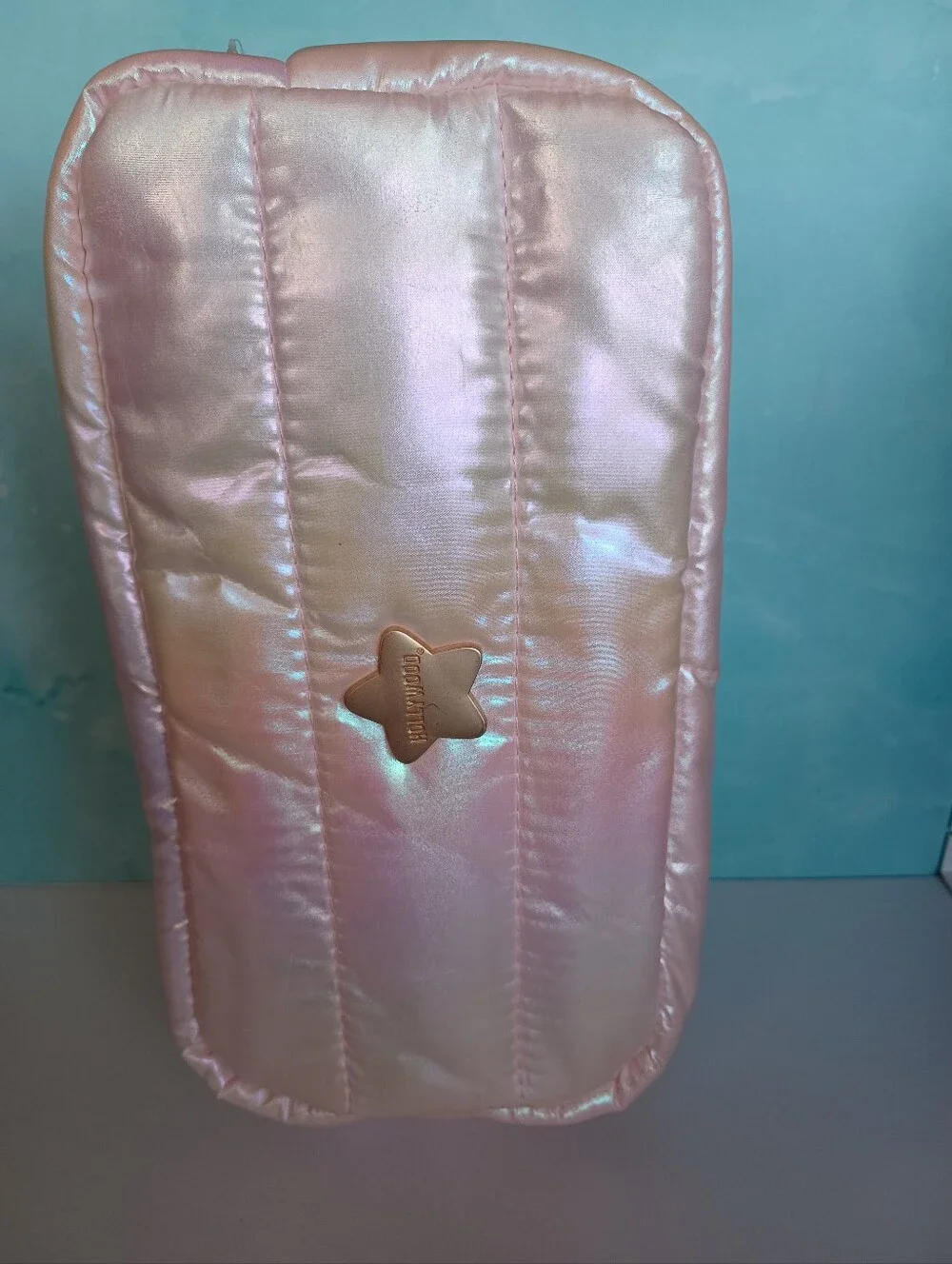 Creme Shop Disney Hollywood Holographic Pink Cosmetic Bag NWT
